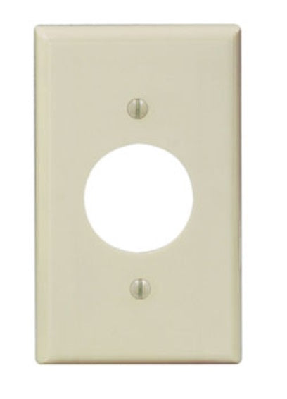 Tapa para tomacorriente de 1.4" 1-gang, plástico termofraguado, marfil