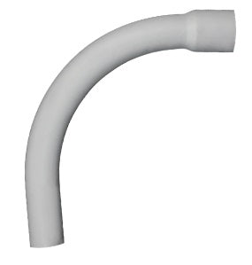 ELBOW, 90°, PVC SCH 40, 2", RADIUS 9.5", GRAY