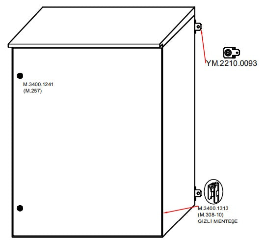 Gabinete metálico 1050x800x400