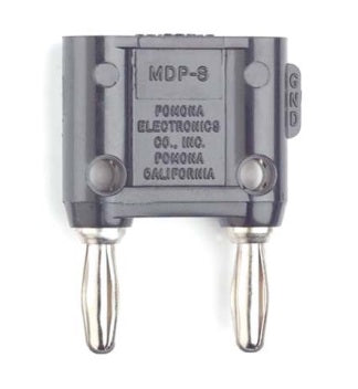CONECTOR DOBLE BANANA PLUG NEGRO 15A 5KV