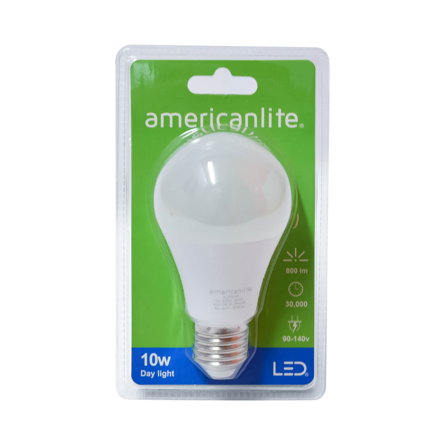 LED BULB 10W A60 65K E27 120V CE BL