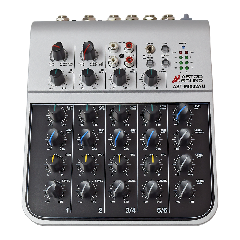 Consola 4 Canales Mini Mixer MIX02-AU Astro Sound