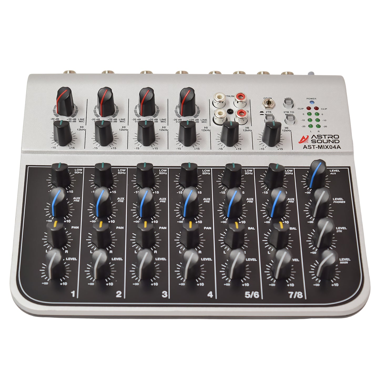 Consola 8 Canales Mini Mixer MIX04A Astro Sound