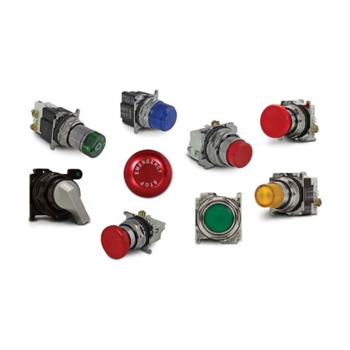 BOTONES OPERADORES ILUMINADOS 30.5MM 10250T, SERVICIO PESADO NEMA 3 3R 4 4X 12 13 A PRUEBA DE AGUA Y ACEITE, VOLTAJE 24V AC/DC, TIPO VOLTAJE PLENO, BOMBILLO INCANDESCENTE, OPERACIÓN PUSH-PULL