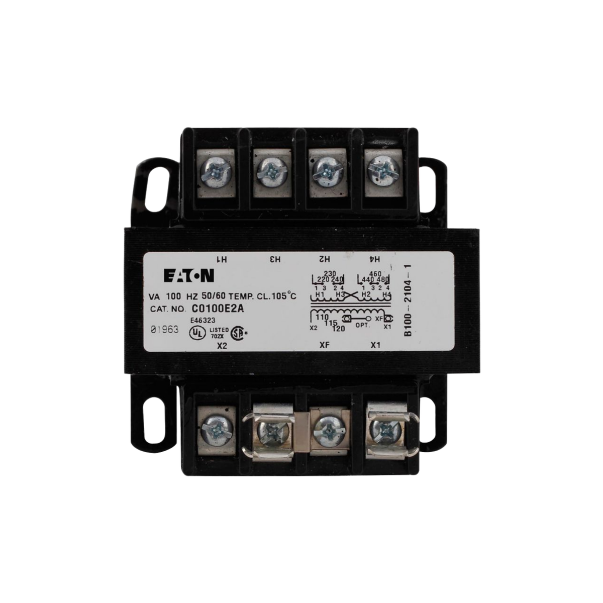 Transformador de Control , Hecho en USA 100 V.A. 480-240V Primario/ 120V Secundario