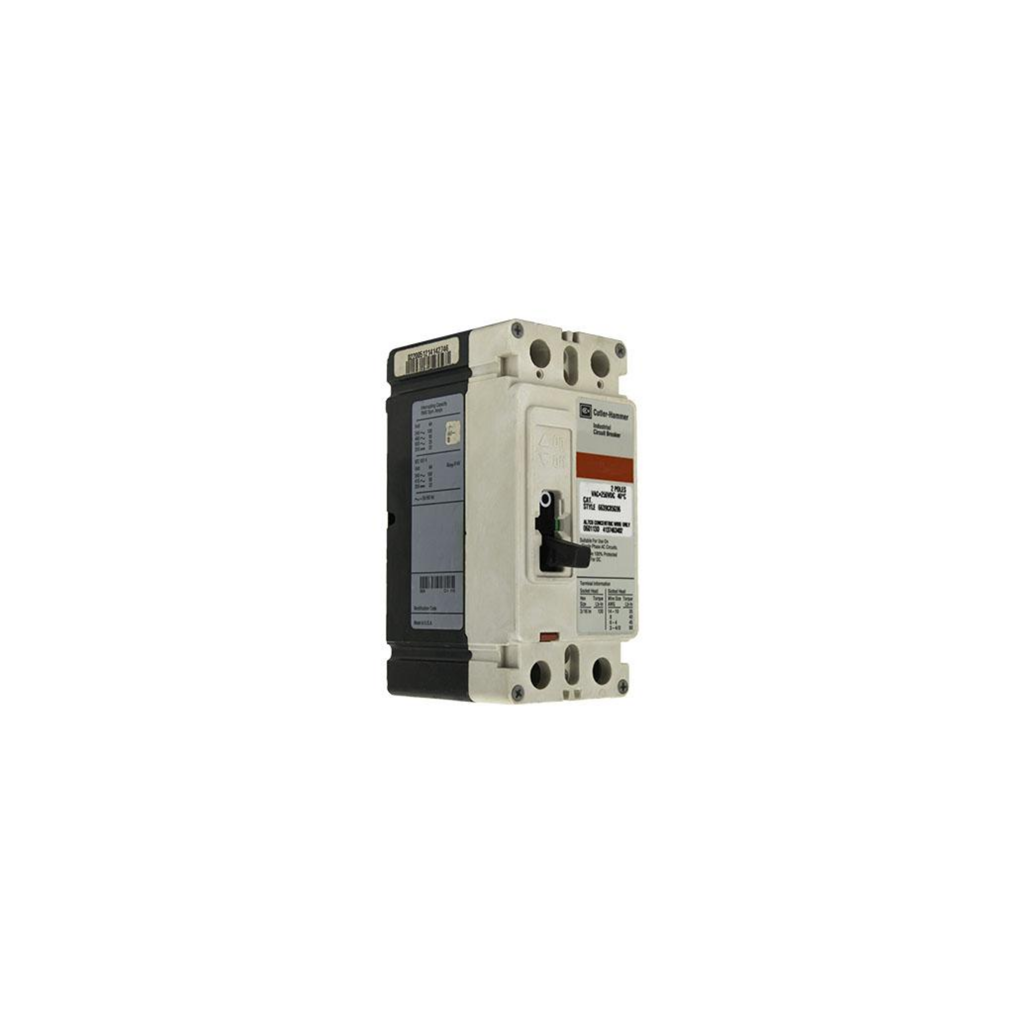 Breaker tipo EHD, Atornillable,15A, 2P, 25KAIC 208V, 14KAIC 480V .