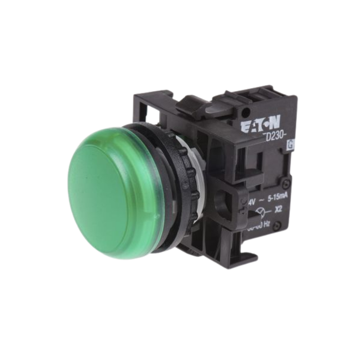LUZ PILOTO COMPLETA LED, COLOR VERDE, VOLTAJE 12-30V AC/DC