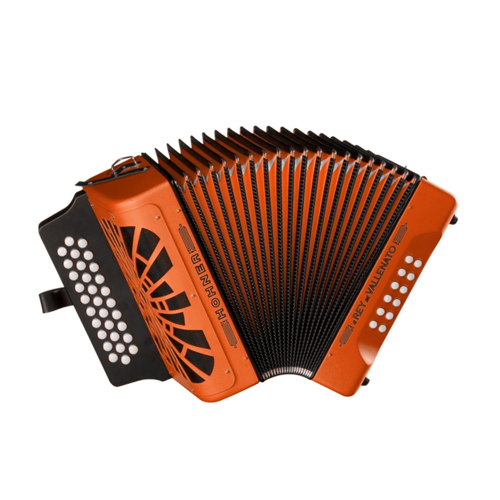 ACORDEON REY VALLENATO GFC (SOL-DO-FA) NARANJA