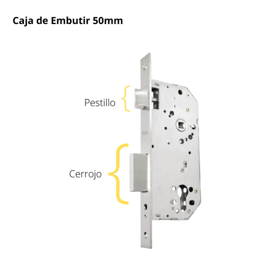 Kit de Embutir Milán 11496 Yale Llave/Pestillo Acero Inoxidable (SS)
