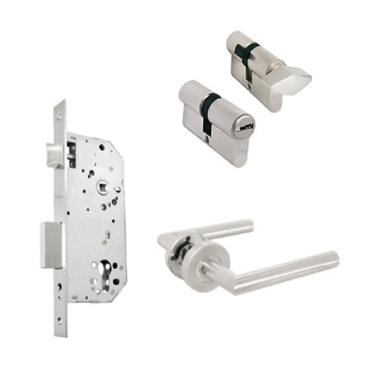 Kit de Embutir Milán 11496 Yale Llave/Pestillo Acero Inoxidable (SS)