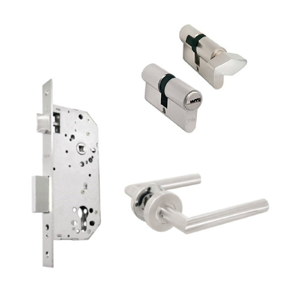 Kit de Embutir Milán 11496 Yale Llave/Pestillo Acero Inoxidable (SS)
