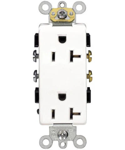 TOMA DECORA DOBLE 20A 120V GR.IND BLANCO