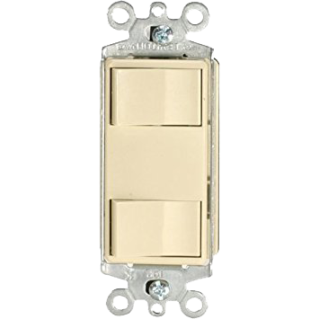 Interruptor Doble 15A Decora Leviton 1754-02I Ivory