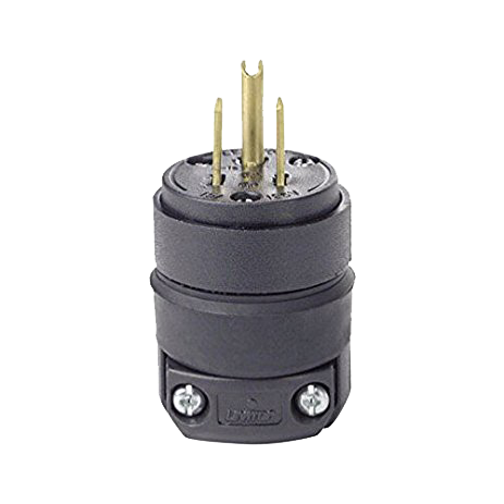 ENCHUFE 15A 125V NEMA 5-15P CAUCHO NEG
