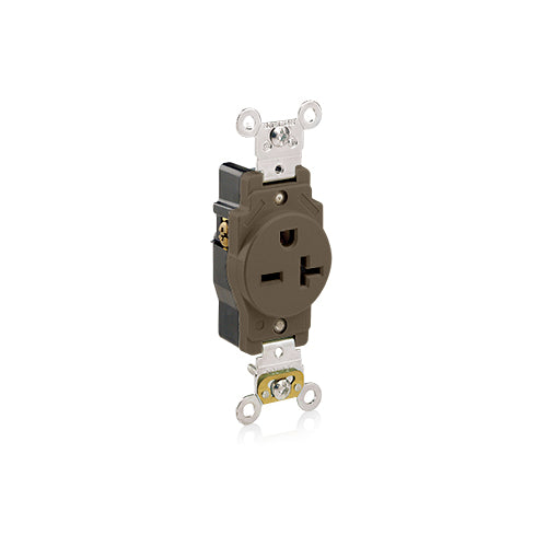 TOMA SENCILLO 20A 250V NEMA 6-20R BROWN