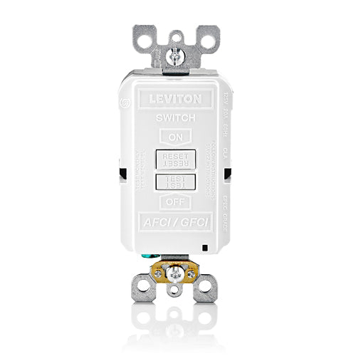 Tomacorriente AFCI/GFCI SmartlockPro® 20A 125V, blanco