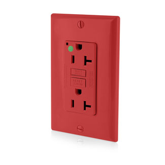 R-TOMA DECORA DOBLE GFCI 20A 125V ROJ