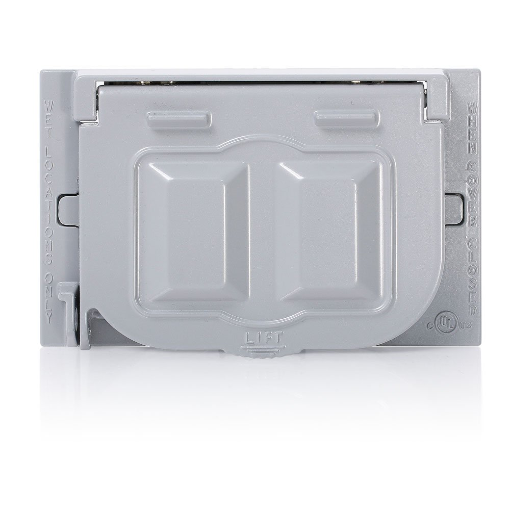 TAPA TOMA SENCILLO/DOBLE NEMA 3R WP GRIS