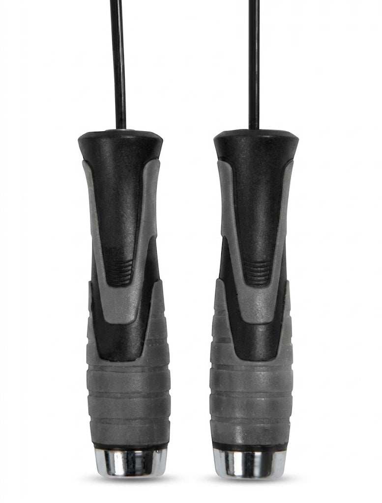Soga para Saltar 9 Gris/Negra con peso Body Sculpture