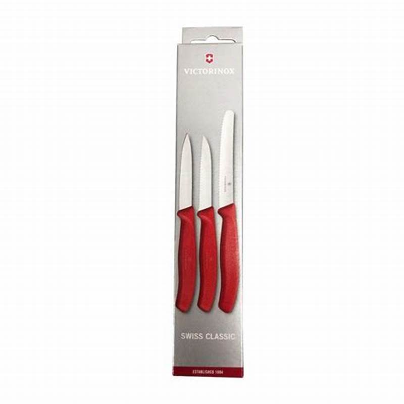 Set de Cuchillos 3 Piezas para Verduras+Pelador 6-7111-31 Victorinox Rojo