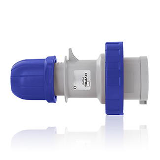 Enchufe Pin&Sleeve, 32A 200-250V, 3P4H, grado industrial, azul