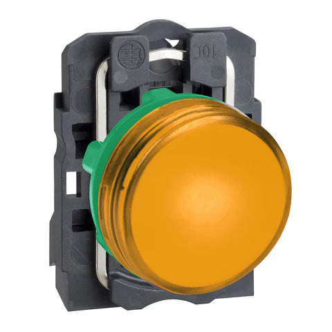 Luz piloto redondo Ø 22- IP65 - amarillo - LED integral - 120 V - terminales