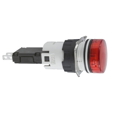 Luz piloto rojo completa ø16 con led integral 12 24 v