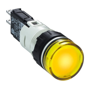 Luz piloto completo de color amarillo ø16 con led integral 12 24 v