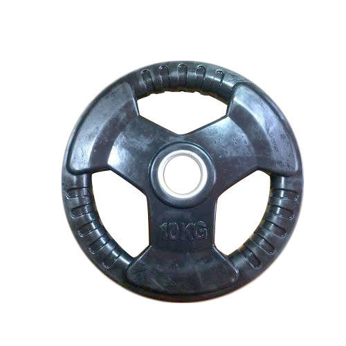 Disco Olímpico 10KG de Goma Fortis PL26 Negro