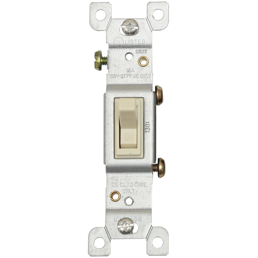 Interruptor Sencillo 15A Eagle 1301W Blanco