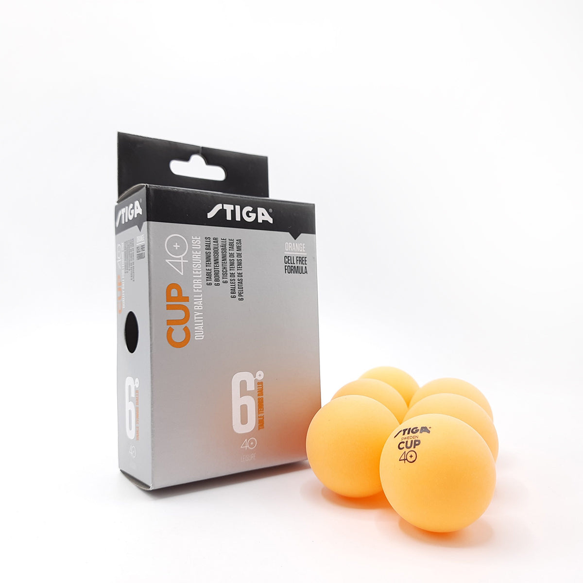 Bola de Ping Pong Cup ABS Stiga Naranja