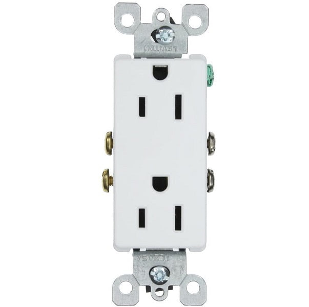 TOMA DECORA DOBLE 15A 125V BLANCO