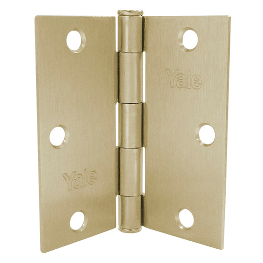 Bisagras Yale 3.5"x3.5" Latón Brillante (US4)