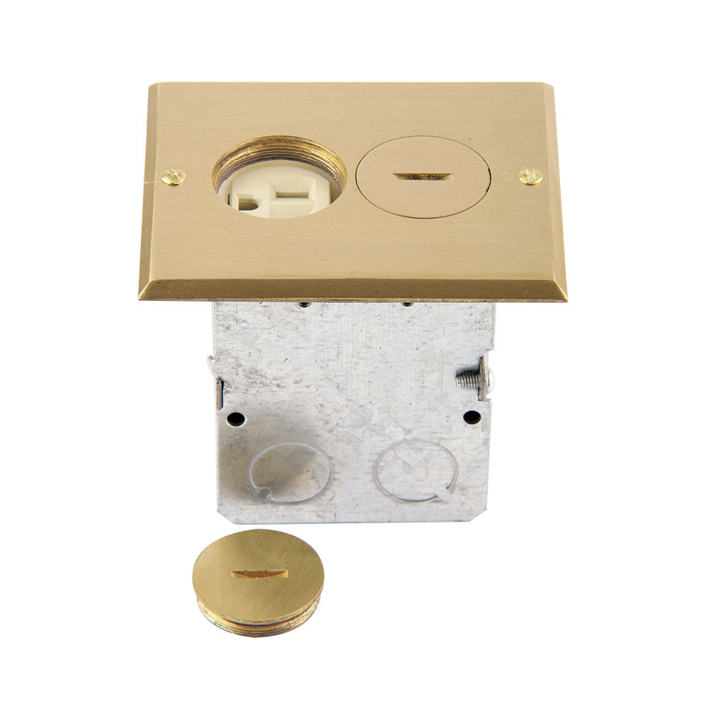 Caja Doble de Piso 2"x4" Eagle 5797FBA Dorada