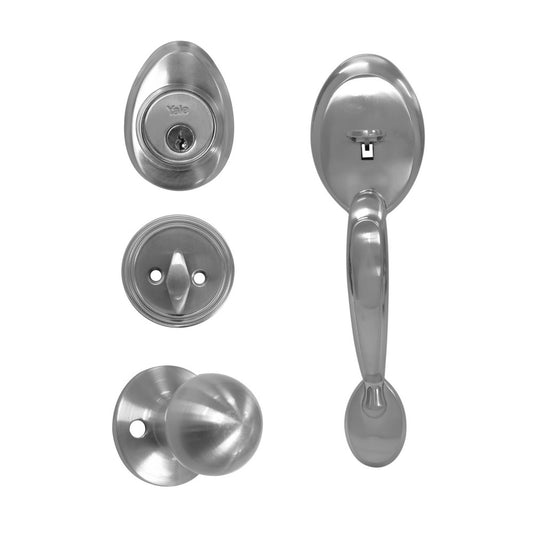 Cerradura Wales Yale Llave/Pestillo Cromo Satinado (US26D)