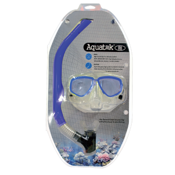 Combo Máscara+Snorkel AQC01-BK Aquatek