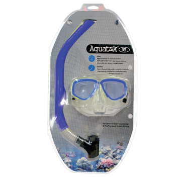Combo Máscara+Snorkel AQC01-BK Aquatek Negro