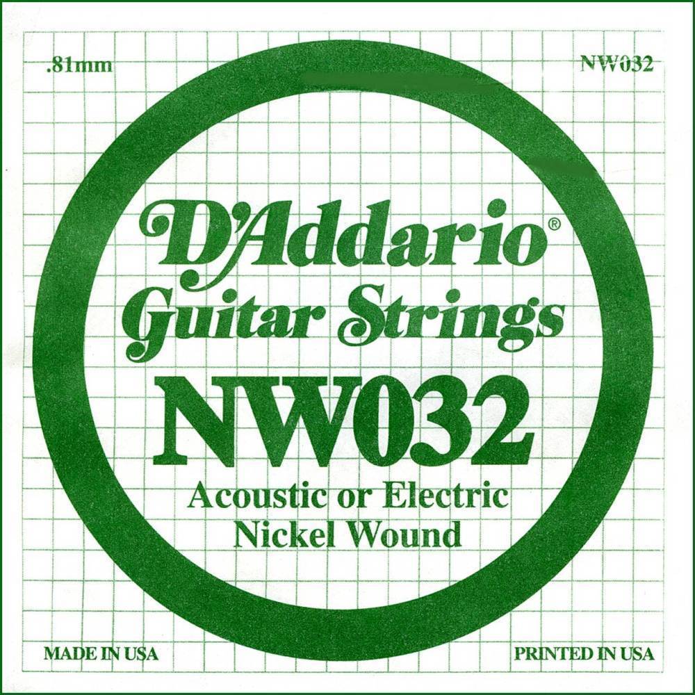 Cuerda Suelta NW-032 para Guitarra Eléctrica D'Addario