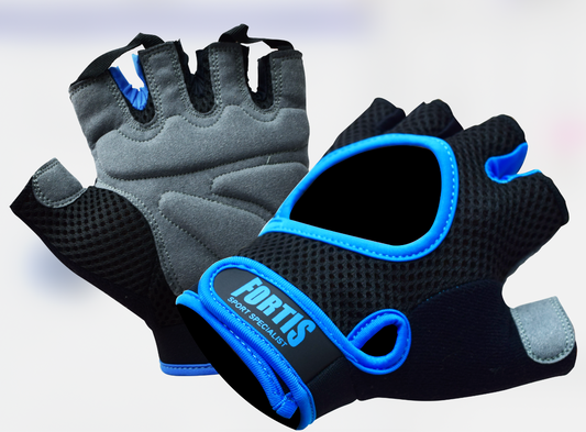 Guante de Pesas LARGE Fortis Vent Plus 1089 Negro/Azul