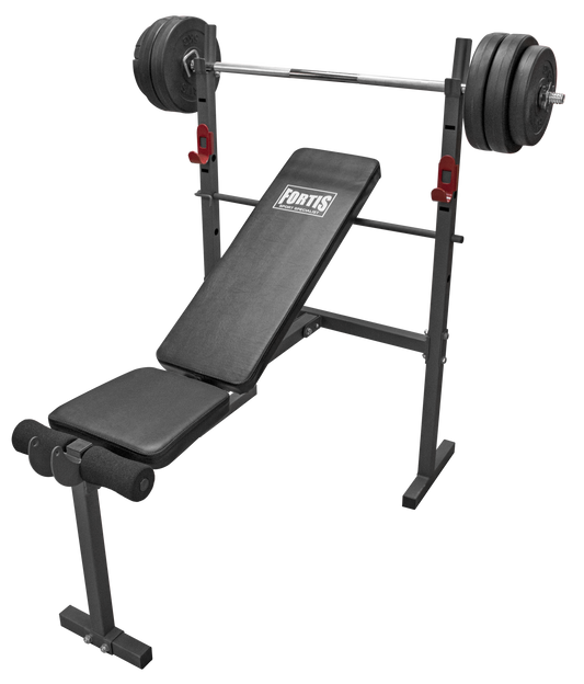 Banco de Pesas con Set de Pesas de 55LB Fortis BH1074