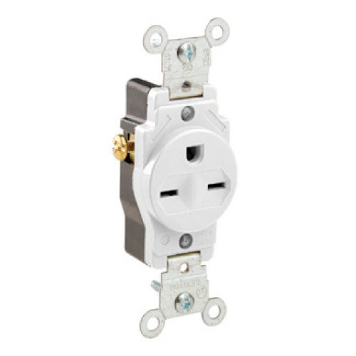 TOMA SENCILLO 15A 250V NEMA 6-15R BLANCO