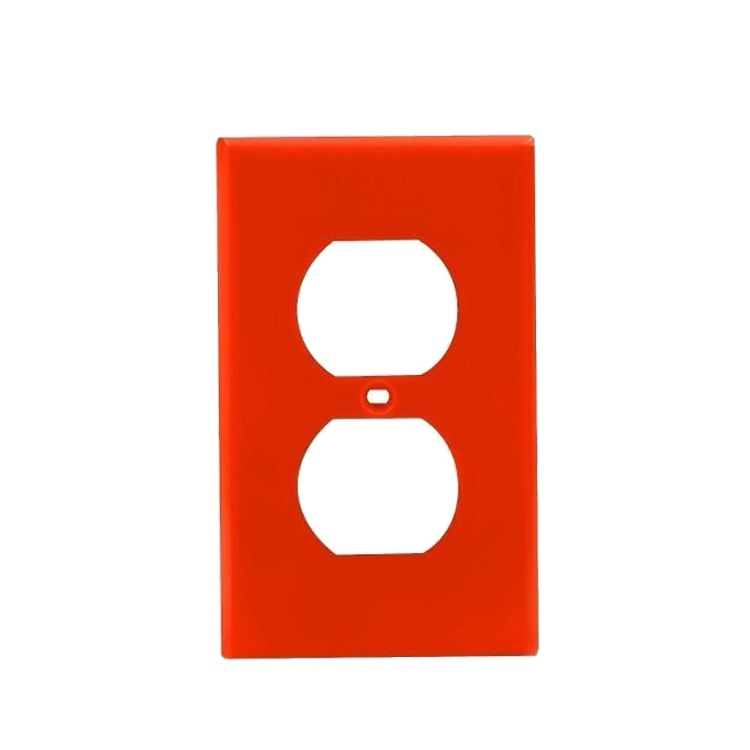 Tapa Plástica Toma Doble Leviton 80703-ORG Naranja