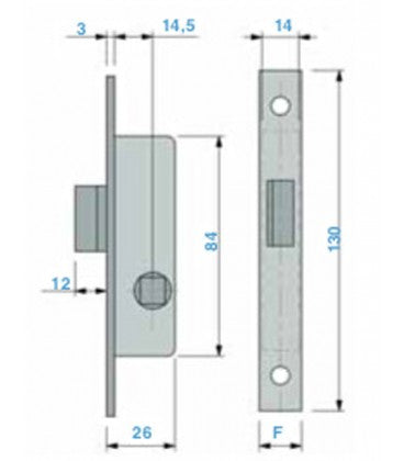 Cerradura de Embutir Yale Mortise Lock 912