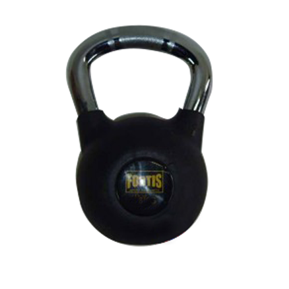 Kettlebells 8KG Fortis DB2175-8 Caucho Negro