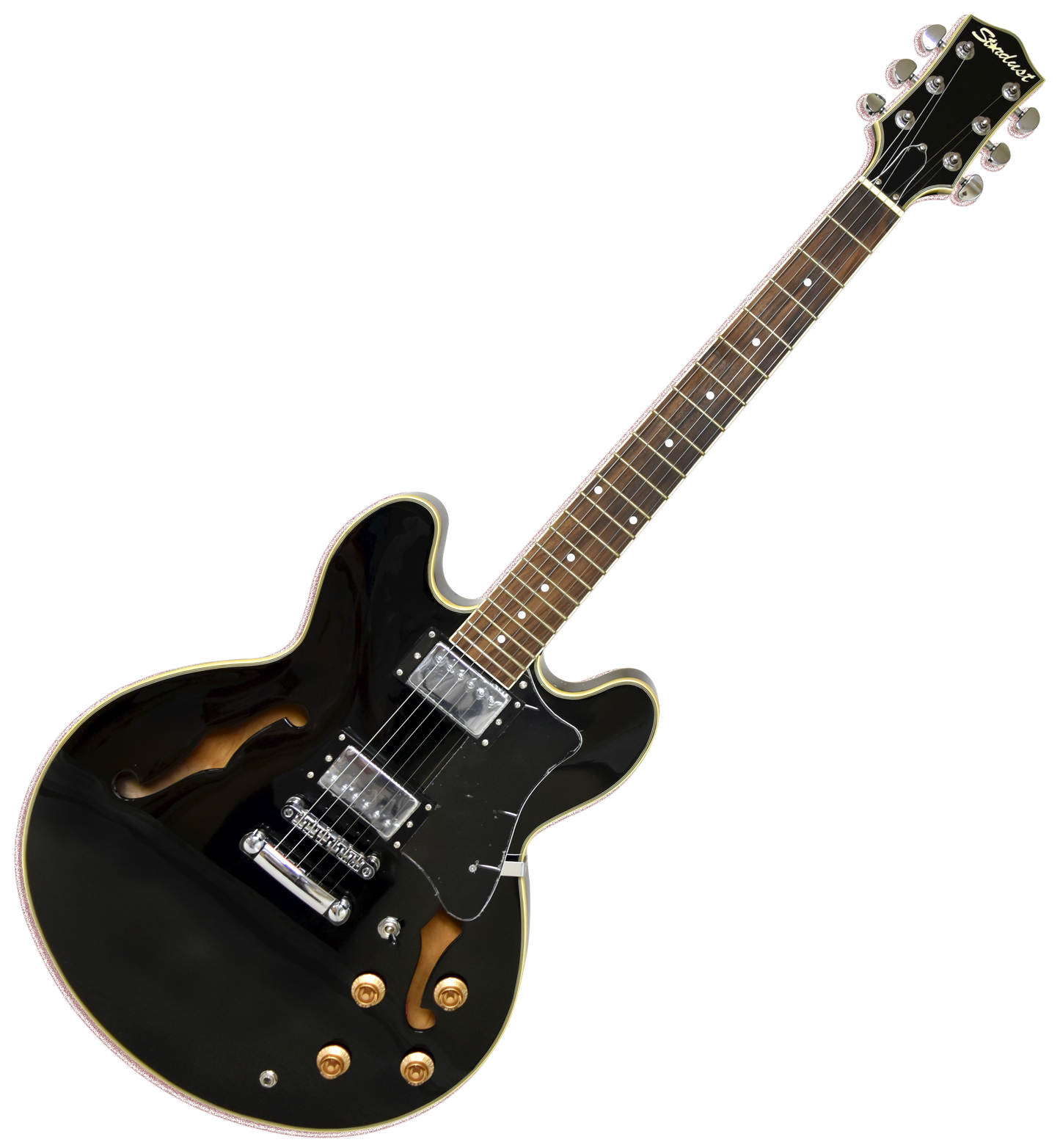Guitarra Eléctrica HB-BLK Stardust Hollow Body Black