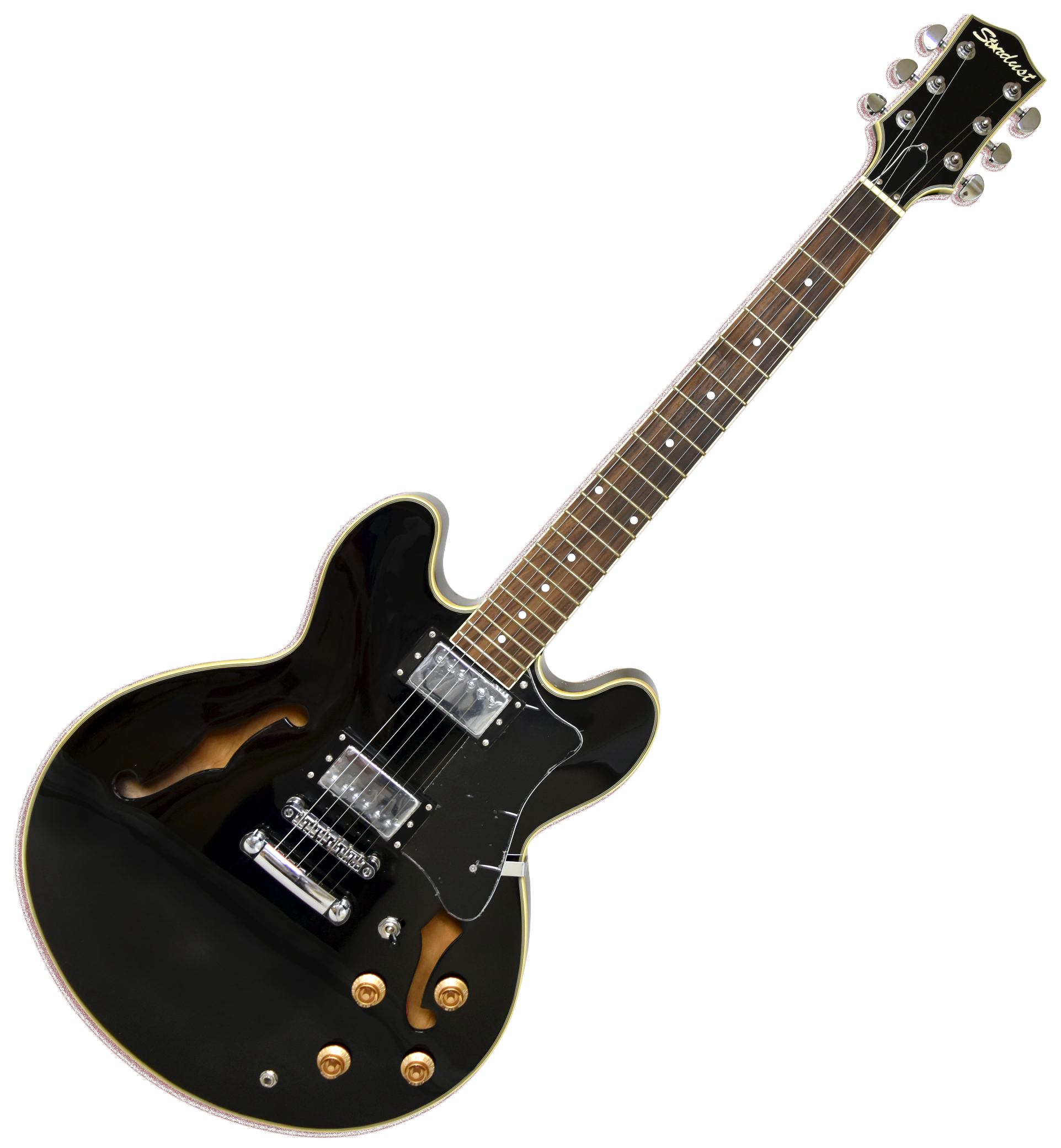 Guitarra Eléctrica HB-BLK Stardust Hollow Body Black