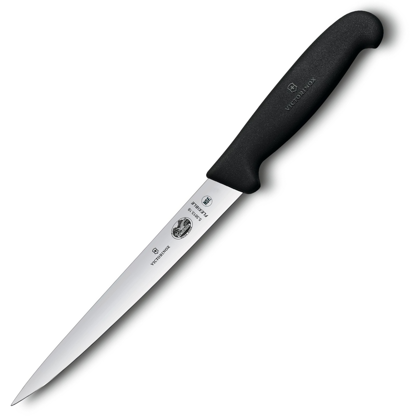 Cuchillo 18CM 5-3813-18 para Filetear Fibrox NSF Victorinox Negro