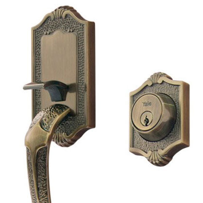 Cerradura Oxford Entrada Yale Llave/Pestillo Latón Antiguo (US5)