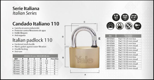 Candado Yale 110.40MM