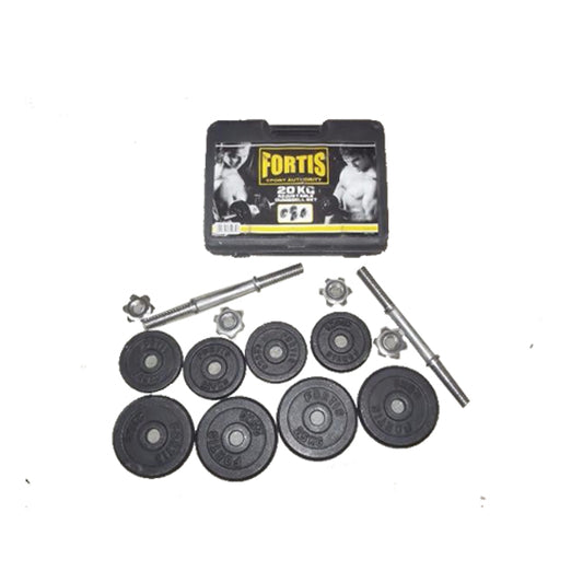 Estuche de Mancuernas de Hierro 20KG DBS1203 Fortis